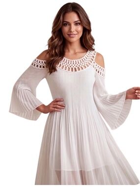 Spense White Cocktail Dress, Size 10